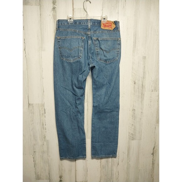 Levi's 501 Jeans Men's 32x29 Blue Medium Wash Button Fly Original Fit Denim - Picture 4 of 8